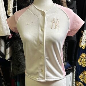 New York Yankees # 13 Pink and White Kids Jersey